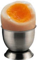 Egg In Metal Egg Cup