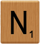 Scrabble Tile N