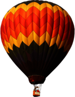 Red Yellow Green Hot Air Balloon