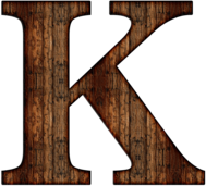 Wooden Capital Letter K