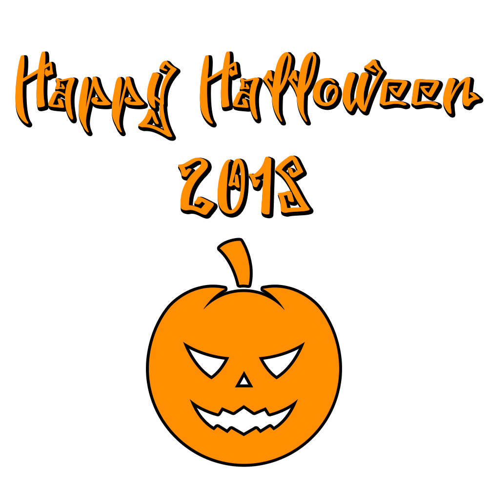 Happy Halloween 2018 Scary Font Round Pumpkin