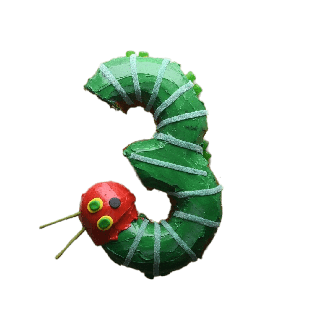 The Very Hungry Caterpillar Number 3 Cake