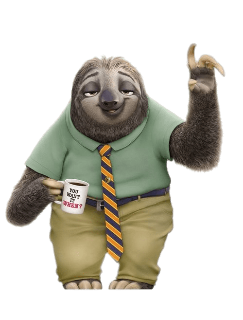 Zootopia Flash the Sloth Paw Up