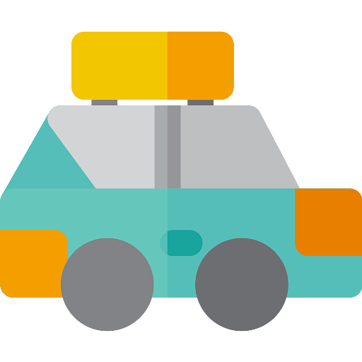 Car With Luggage On The Roof Icon
