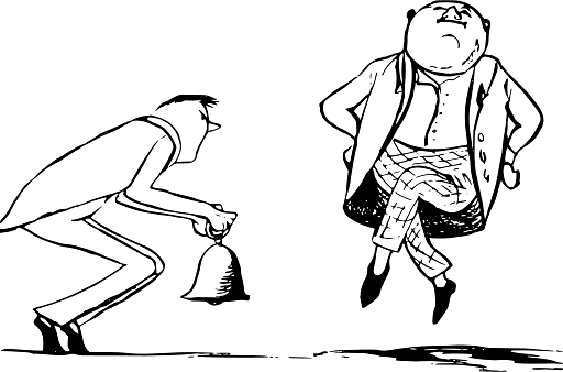 Edward Lear Drawing Man Dancing to the Sound of a Bell