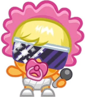 Lady GooGoo the Glitzy BooHoo Holding A Microphone