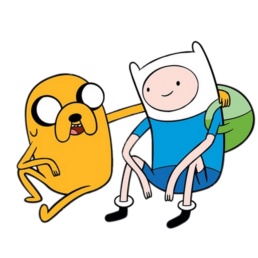 Adventure Time Finn and Jake Sitting Together
