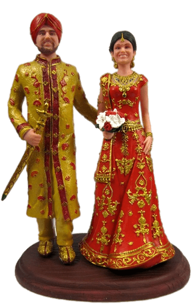 Indian Wedding Cake Topper Figurines
