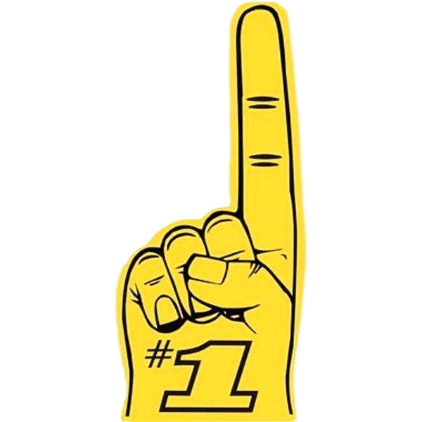 Number One Yellow Foam Hand