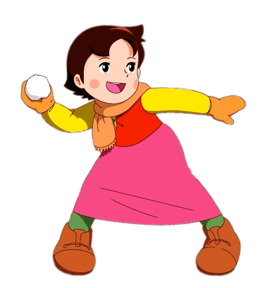 Heidi Throwing Snowball