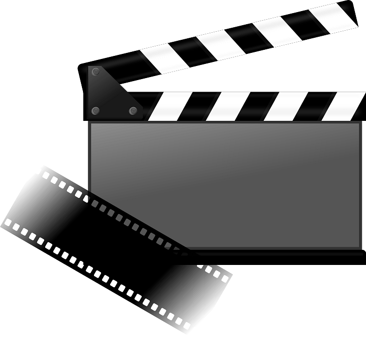 Clapperboard and Movie Strip