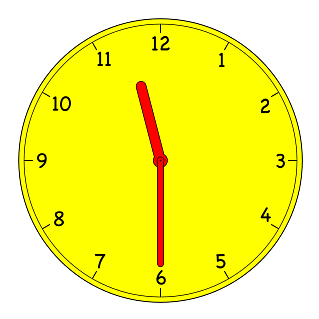 Analogue Clock 11:30