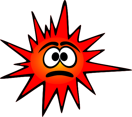 Red Speech Bubble with Face