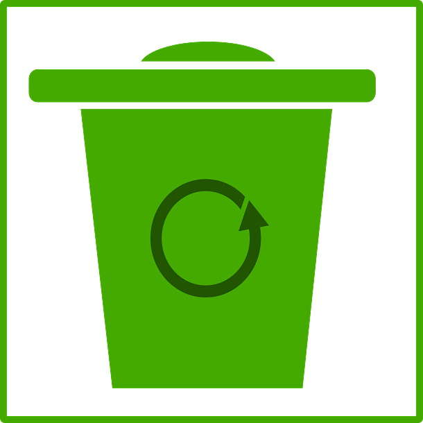 Green Recycling Bin