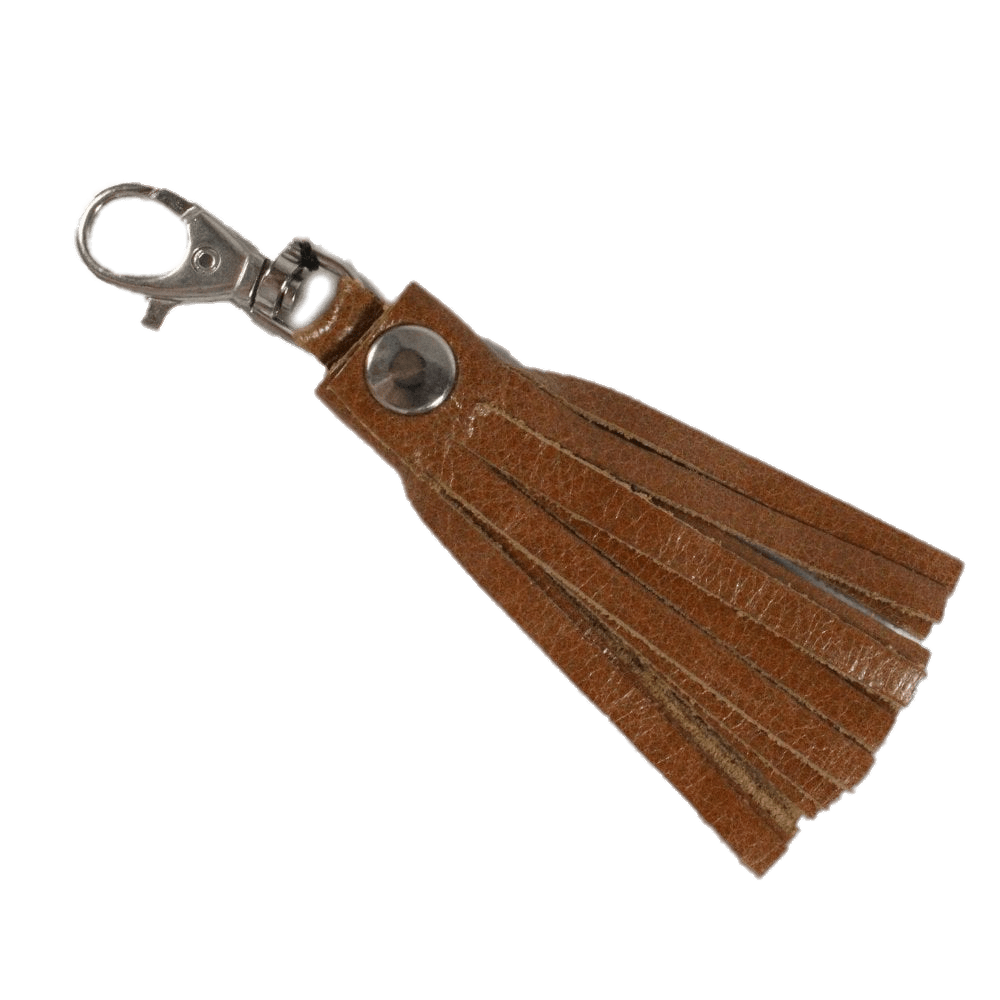 Leather Tassel Key Ring