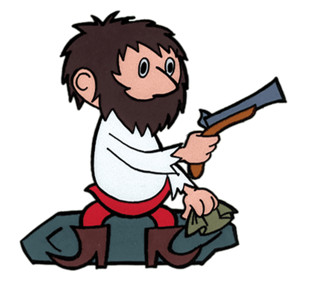 Rumcajs Sitting on A Rock