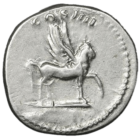 Silver Denarius With Pegasus Image