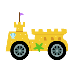 Yellow Sand Castle Kart