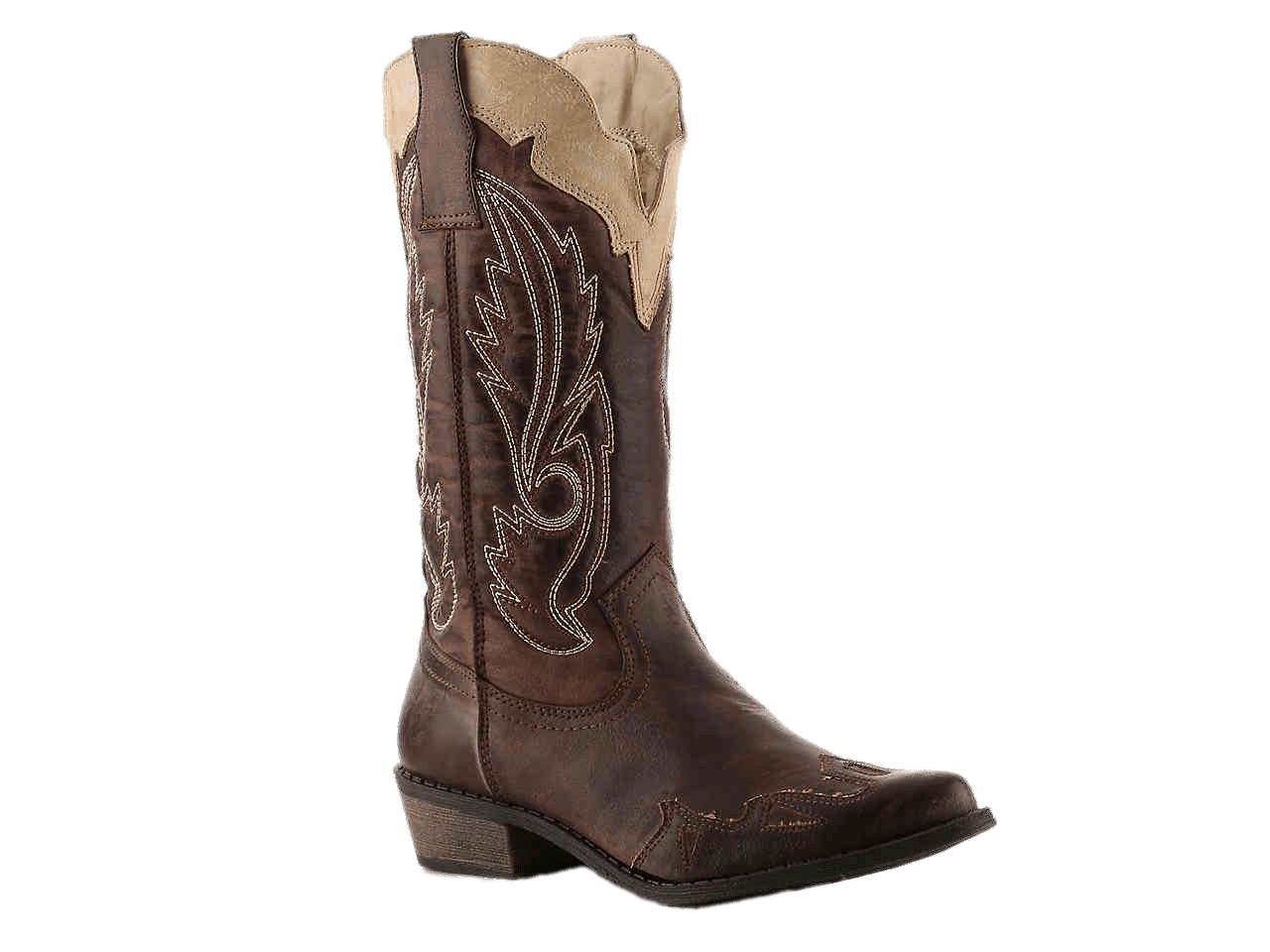 Brown Embroidered Women's Cowboy Boot