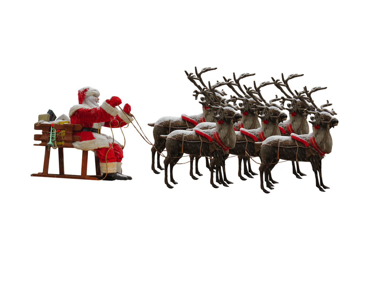 Santa Claus and 6 Reindeer