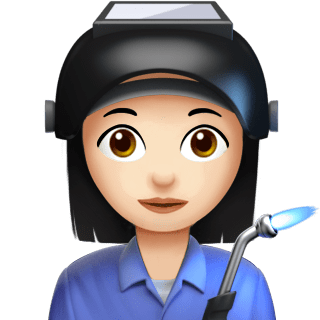 Female Factory Worker Apple Emoji
