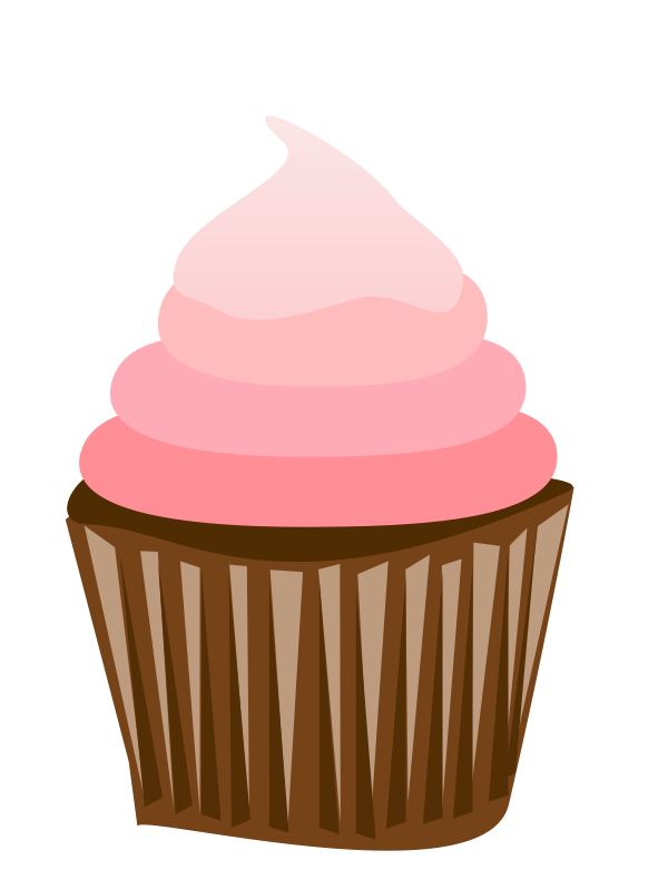 Cartoon Cupcake Pink Topping