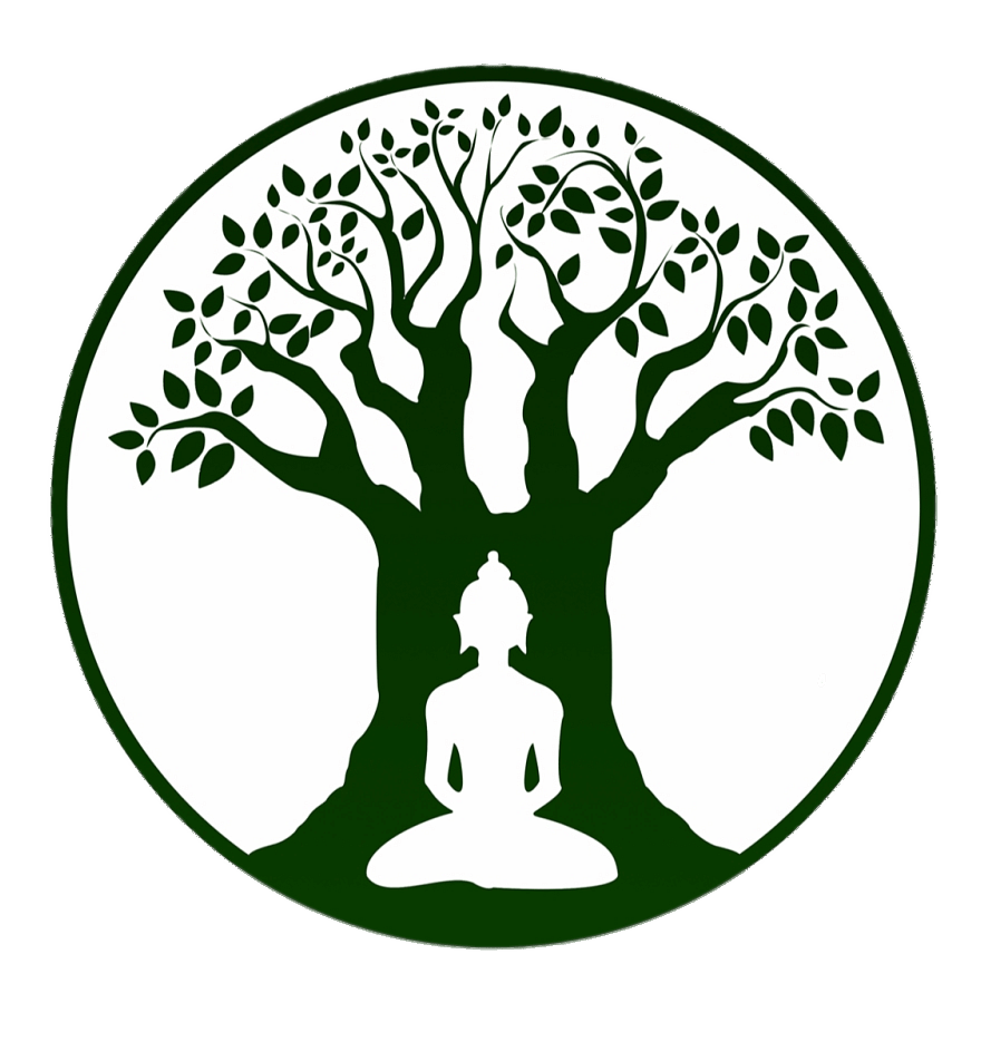 Bodhi Day Buddha Green Silhouette