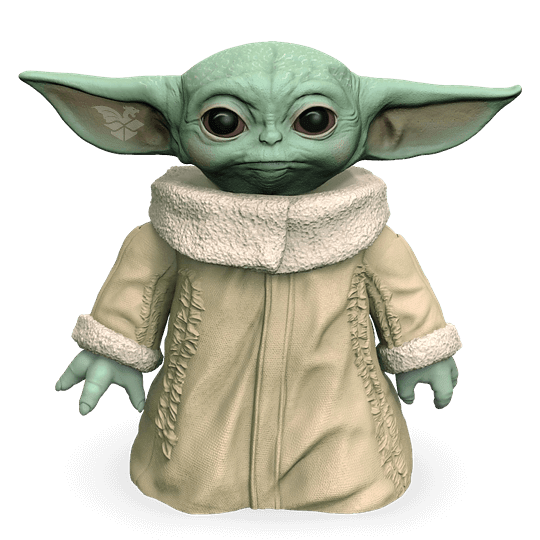 Baby Yoda Front View Standing