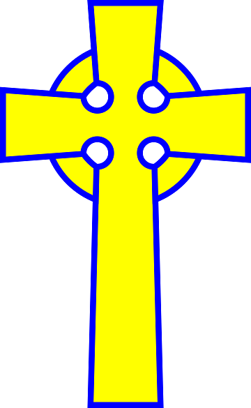 Yellow Celtic Cross