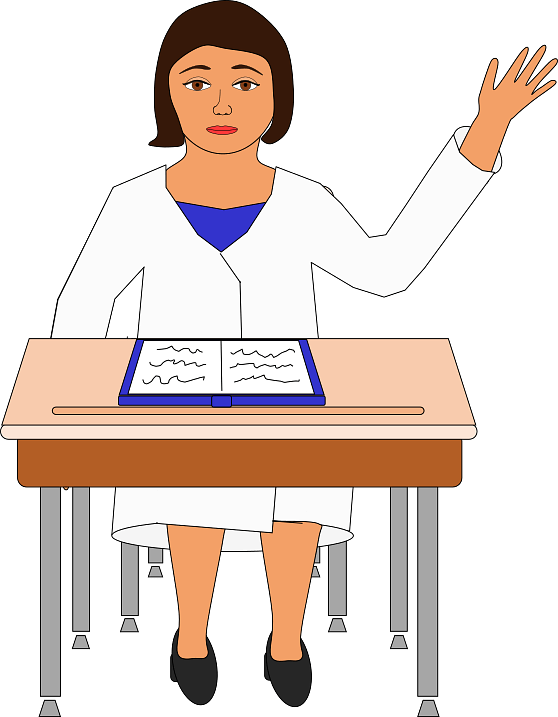Female Student Raising Hand at School