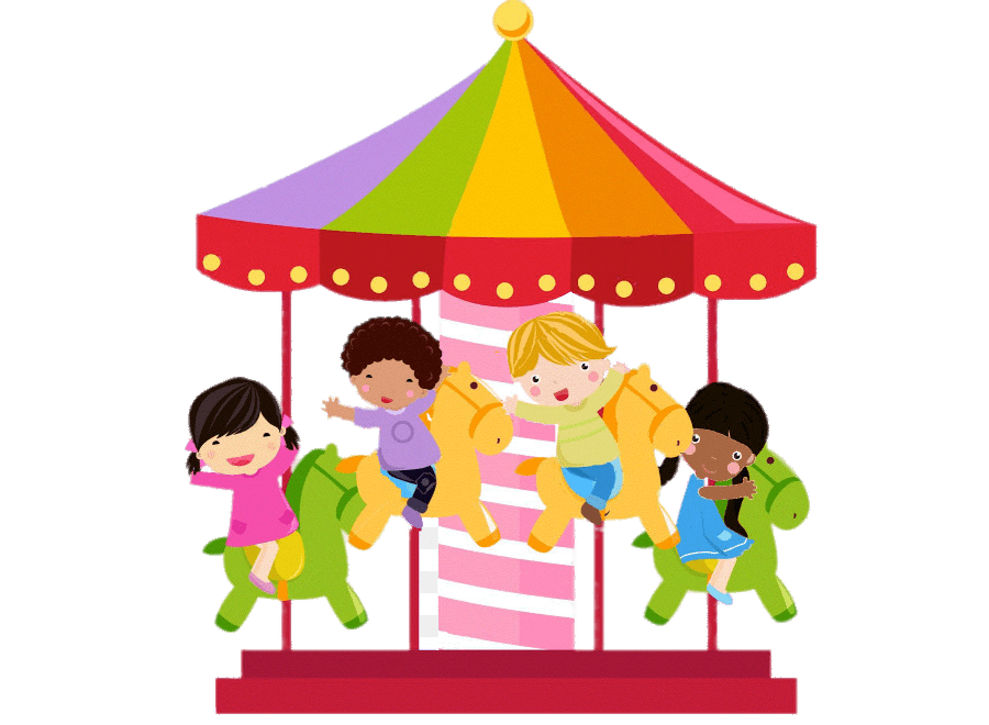 Colourful Merry Go Round Illustration
