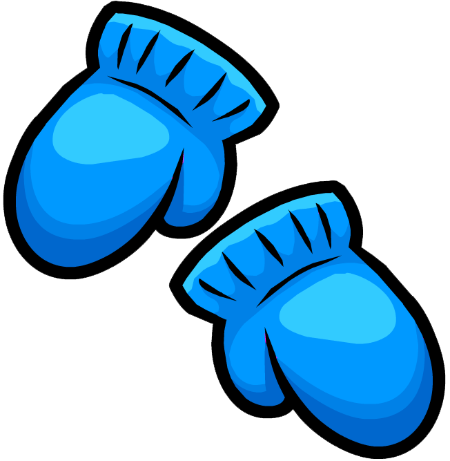 Blue Mittens Illustration