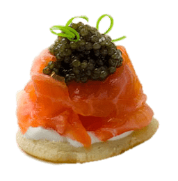 Blini With Salmon and Caviar