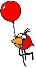 Red Bird With Balloon