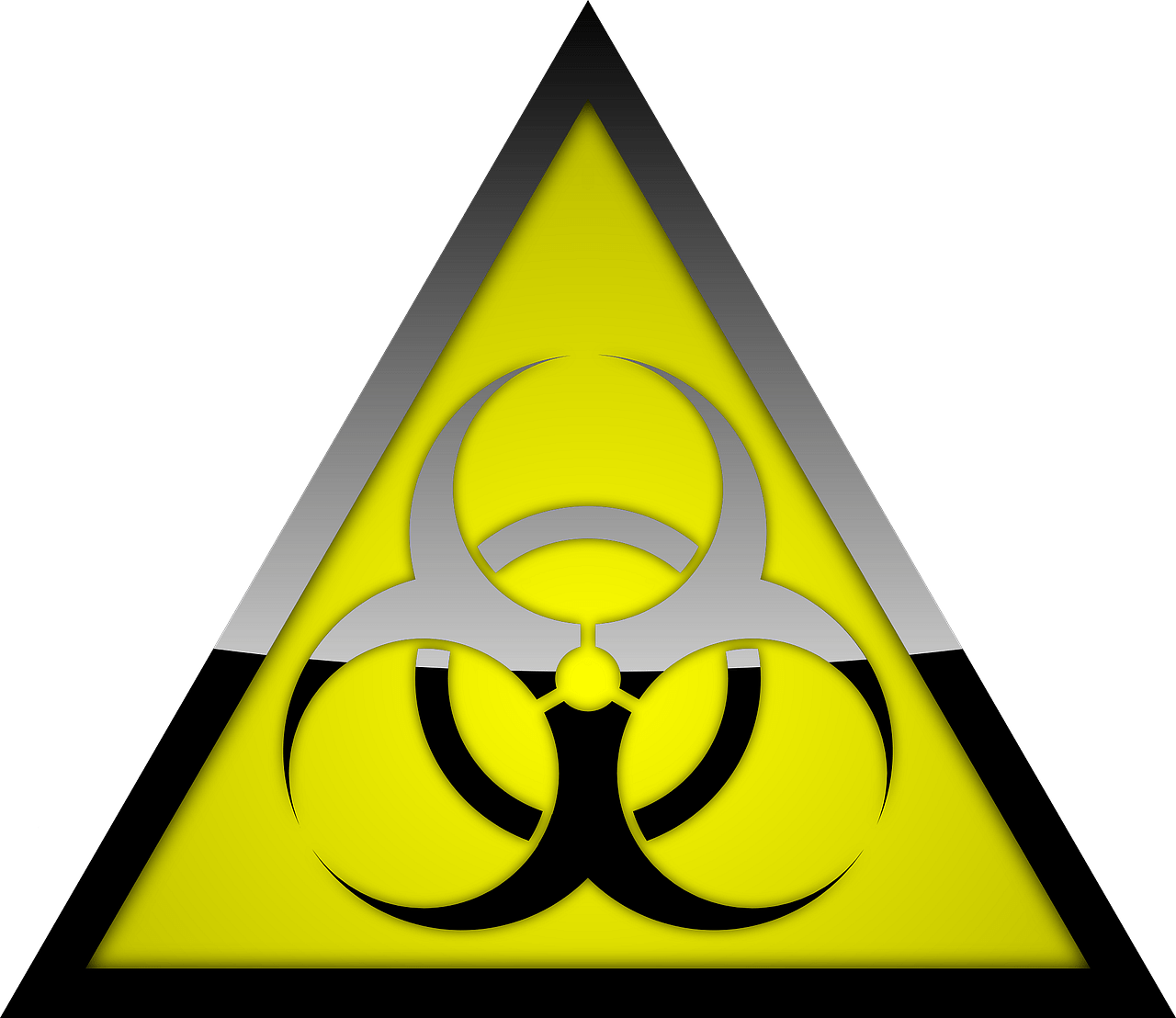 Biohazard Warning Triangle Sign