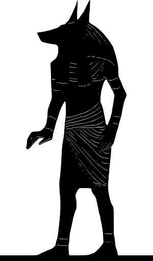 Abstract Silhouette of Egyptian God