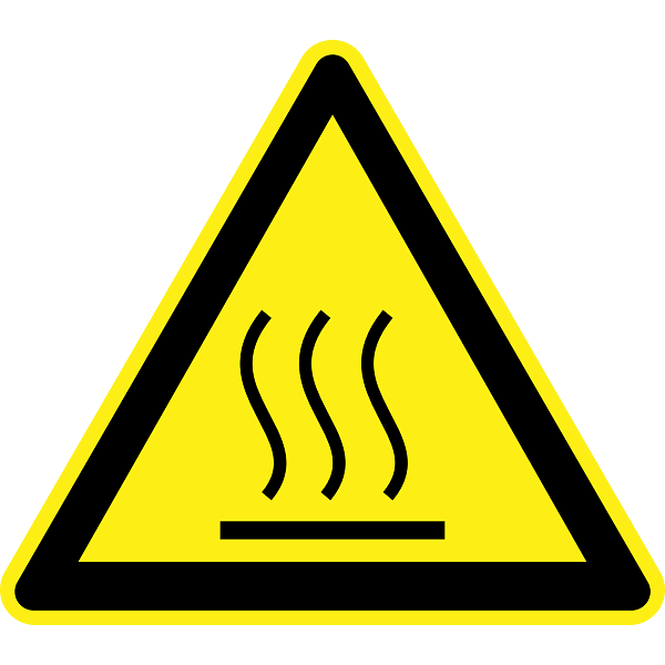 Hot Hazard Warning Sign
