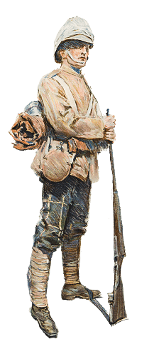 Boer War Soldier Standing