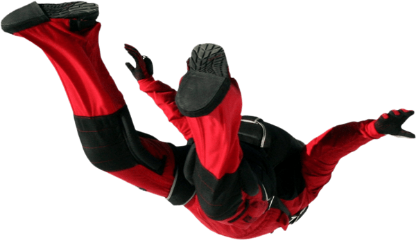 Skydiver Before Opening Parachute