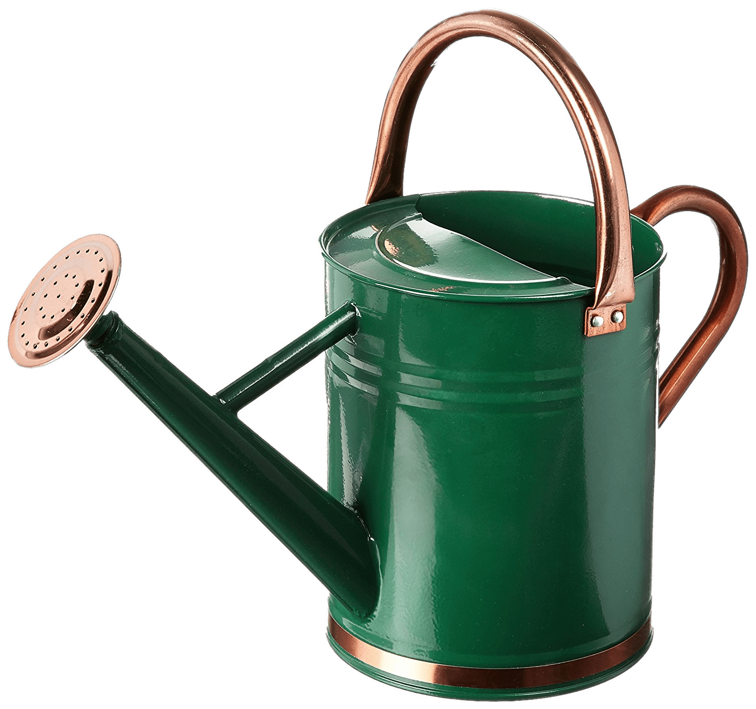 Green Watering Can With Copper Details