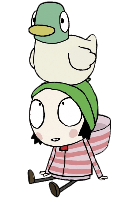 Duck Sitting on Sarah's Head