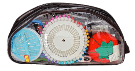 Sewing Kit In Transparent Plastic Bag