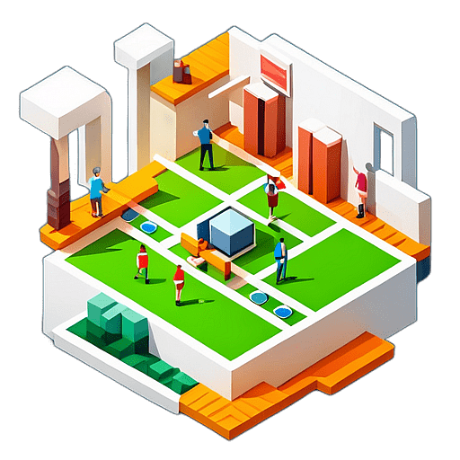 Sports & Teams, Minimalist App Icon - Circle Icon Bevel Border