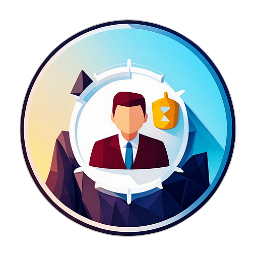 Password Management, Minimalist App Icon - Circle Icon Bevel Border