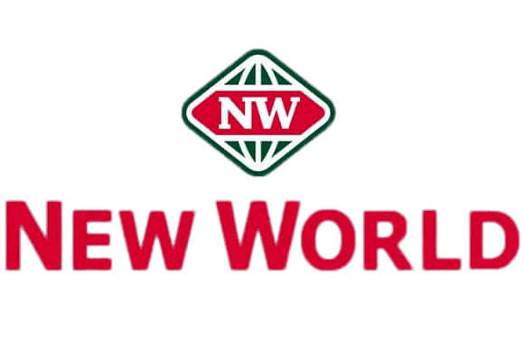 New World logo large script