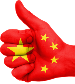 Hand China Flag