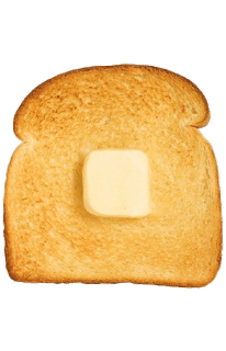 Cube Of Butter on Toast