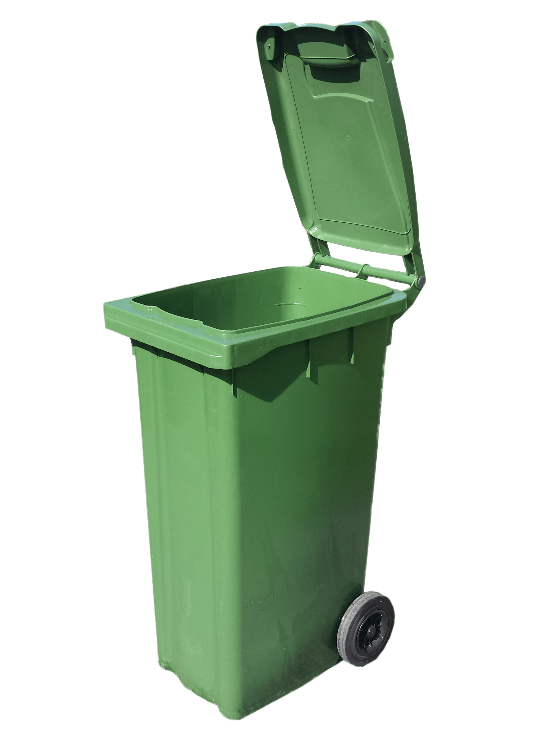 Bin Open Green Wheelie